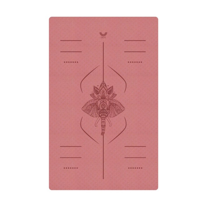 데비 TPE 와이드 센터라인 요가매트, 다크오키드 1개, 1개