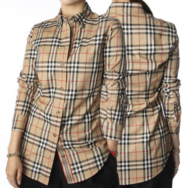 버버리 여성 빈티지 체크 버튼다운 셔츠 8022284