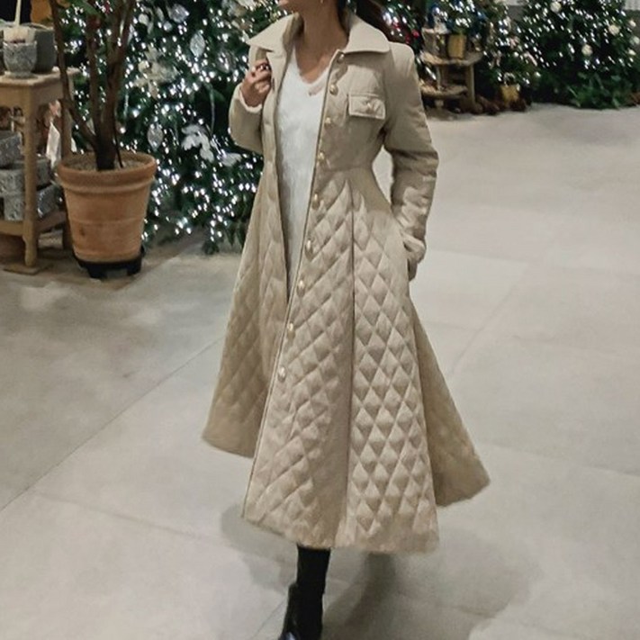 떳다그녀 프리실라 퀼팅 패딩 원피스 자켓