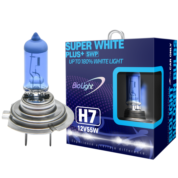 차량용 할로겐 램프 슈퍼 화이트 플러스 H7 (1 Set), 2개입, SUPER WHITE PLUS, H7