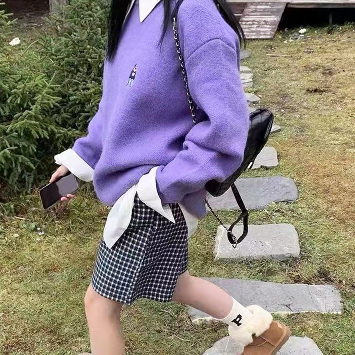 메이킹유 스웨터 라운드넥 루즈핏 무지 데일리 8980머스니트 메이킹유 스웨터 라운드넥 루즈핏 무지 데일리 8980머스니트