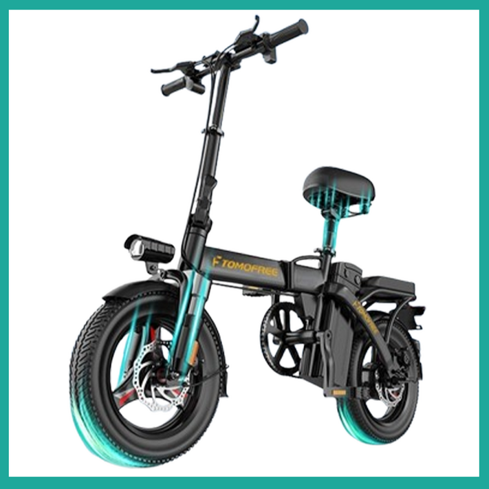 토모프리 접이식 전기 자전거 자토바이 전동 자전거 바이크, 디럭스3단 속도조절자동차용 S클래스 배터리, 카본