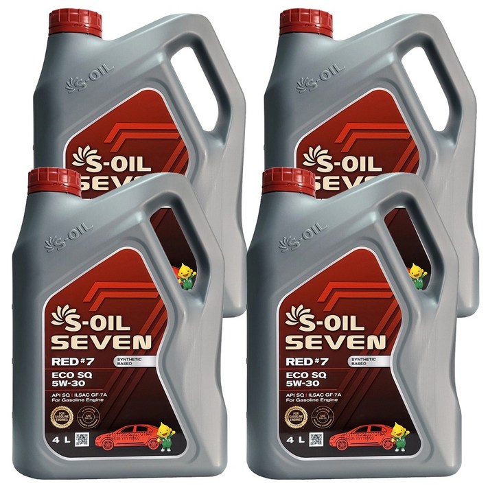 에스오일 세븐 레드 7 에코 SQ 5W30 4L x 4개 1박스 16L SQ 업그레이드 신제품 STD