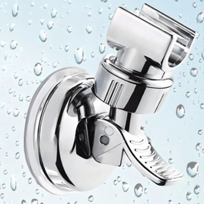 무타공 흡착식 샤워기 홀더 만능 샤워기홀더 각도조절 샤워기거치대 자유손 샤워기헤드걸이 흡착식 샤워기걸이