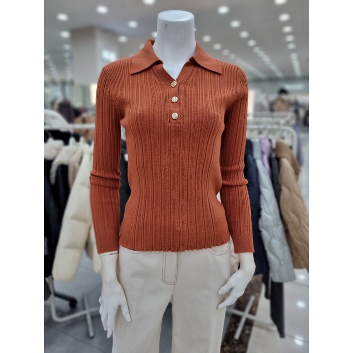 더아이잗 골지 버튼 포인트 니트 INBM1PO921780