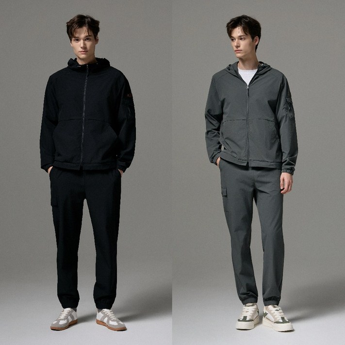 펠틱스 봄가을 간절기 데일리 나들이 운동 스트레치 남성 우븐 셋업 2종 F511M2