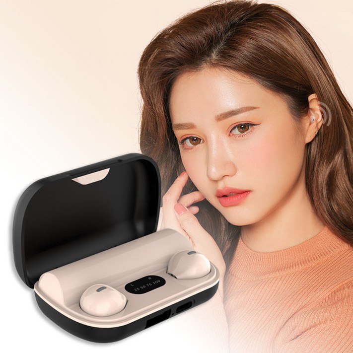 ELSECHO Bluetooth 5.3 미니 수면 헤드폰 내핵형 스포츠 무선 Bluetooth 헤드폰, 피부색