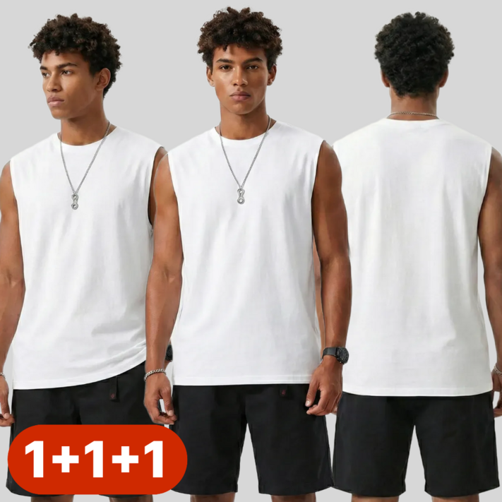 데이그린 남자 나시티 오버핏 민소매 3종세트 DGT051