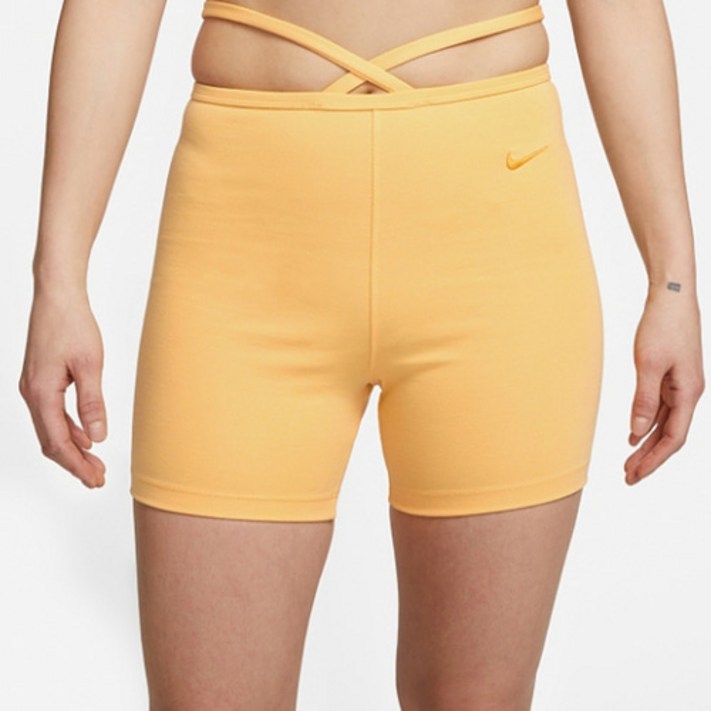 나이키 우먼스 하이웨이스트 여성 바지 오렌지 츄리닝 바이크 쇼츠 자전거 운동
