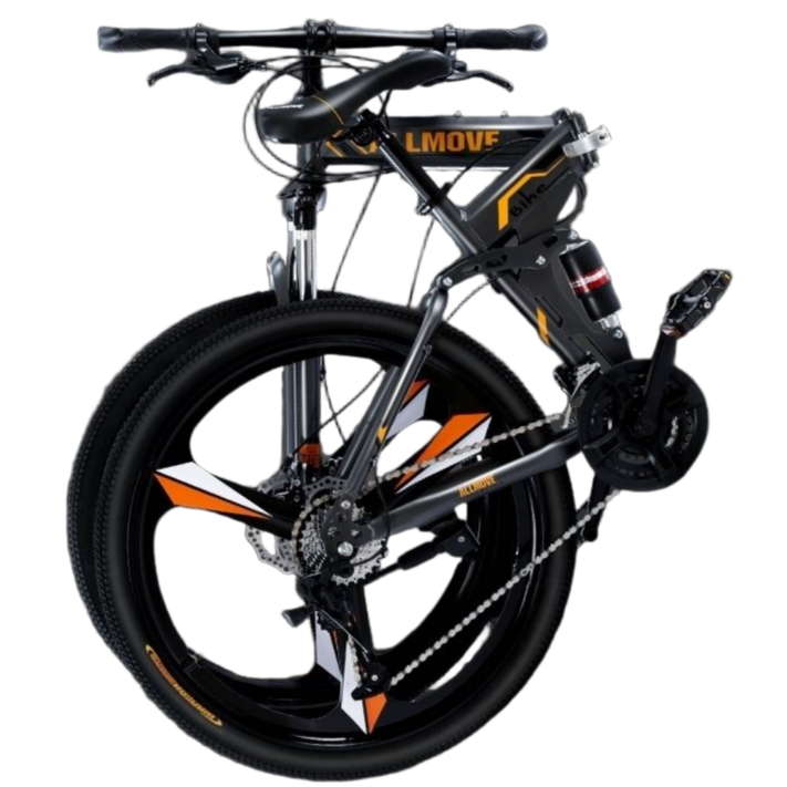 룰바이크 MTB 로드 바이크 주니어 26인치 30단 스포크휠 3날 블레이드 산악 성인 출퇴근 입문용 고급휠, 1개, 170cm, 블랙레드 3휠