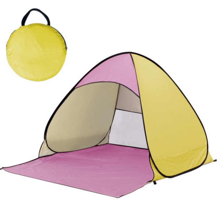 앞날창창 비박 백팩킹 낚시 간이 텐트, 핑크, 23인용