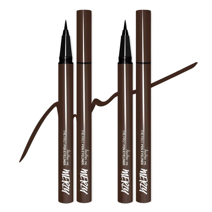 머지 더 퍼스트 펜 아이라이너 0.5g, 브라우니, 2개 머지 더 퍼스트 펜 아이라이너 0.5g, 브라우니, 2개