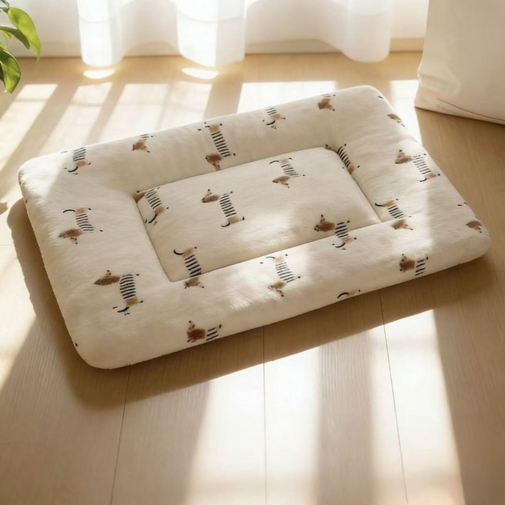 허니버블 반려동물 캐릭터 포근한 양면 방석 매트