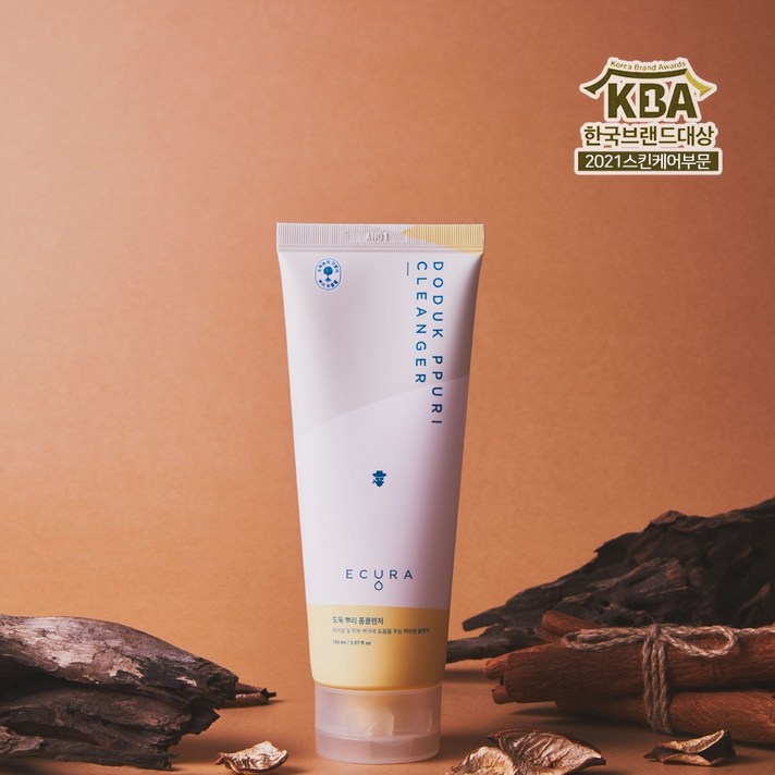 당일발송 ECURA 도둑 뿌리 폼클렌징 150ml  약산성 민감성 여드름 저자극 민감성 뱀부얀 청소년 성인, 150ml