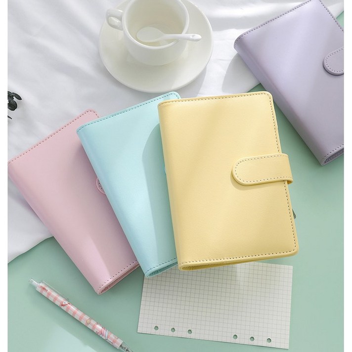 멜로우앤유 현금 저축 챌린지 다이어리 6공바인더 커버 지퍼백, 1개, 민트