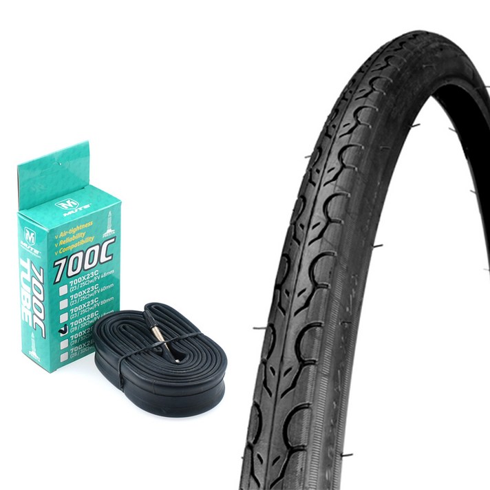 700X28C 28622 켄다 타이어MUTE 700C FV 프레스타 튜브포함 세트구성