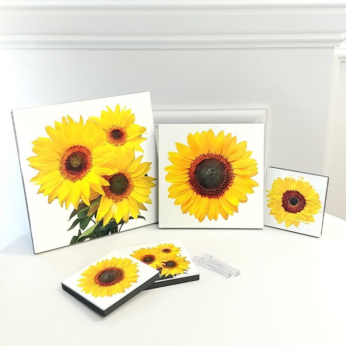 해바라기액자 돈들어오는 그림 풍수 재물운 식당개업선물 거실액자