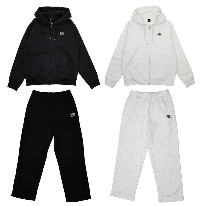 백화점 정품 엄브로 25FW 신상 스몰로고 기모 후드 집업 자켓 스트레이트 팬츠 조거 팬츠 택1  스포츠양말