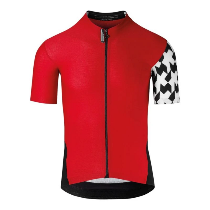 아소스 남성 반팔 SS 자전거 져지 저지 팀 에보8 반소매 레드