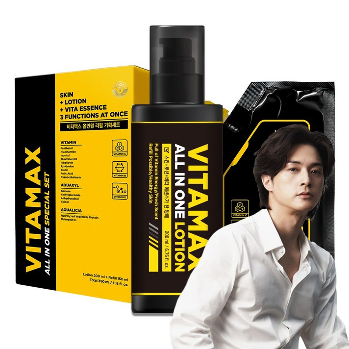 미프 비타맥스 남성용 올인원 로션 본품 200ml 리필 150ml, 6세트 미프 비타맥스 남성용 올인원 로션 본품 200ml 리필 150ml, 6세트