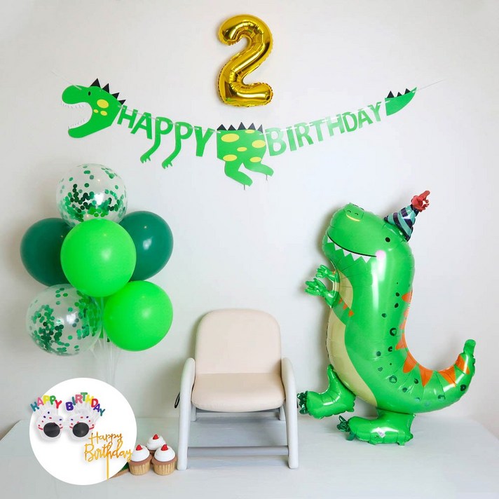 공룡풍선 생일파티세트 두돌생일상