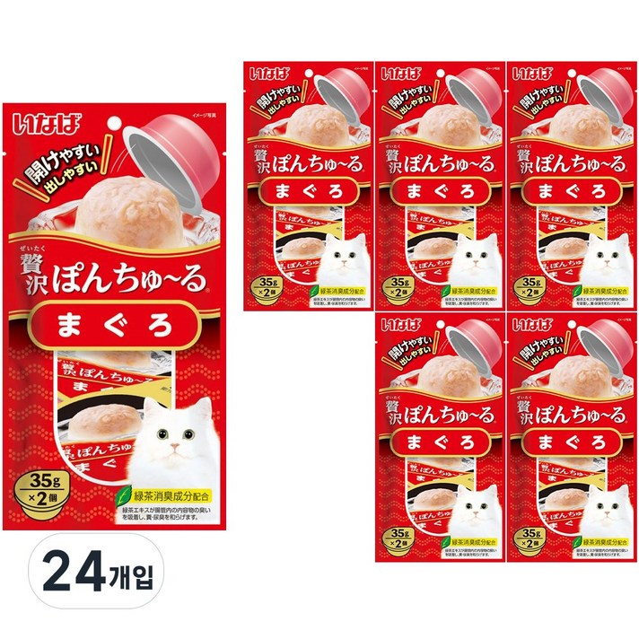 이나바 챠오 퐁츄르 챠오퐁 고양이 간식, 24개, 35g, 참치 TSC41