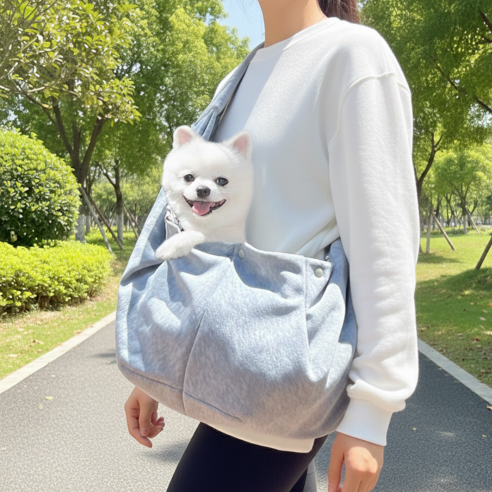 에블모어 포근포근 어깨편한 강아지 슬링백