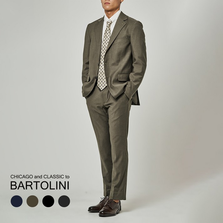 바톨리니 남성용 사계절 캐주얼 정장 수트 세트 4 COLORS M5XL