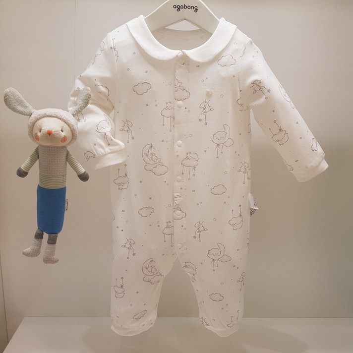 아가방 50 봄 베이비페어 봄에는 화사하게 깔끔하게 우주복  출산준비하는 맘들께 추천 신생아 우주복 바디수트  유아 간단 외출복으로도 좋아 무형광 면 100