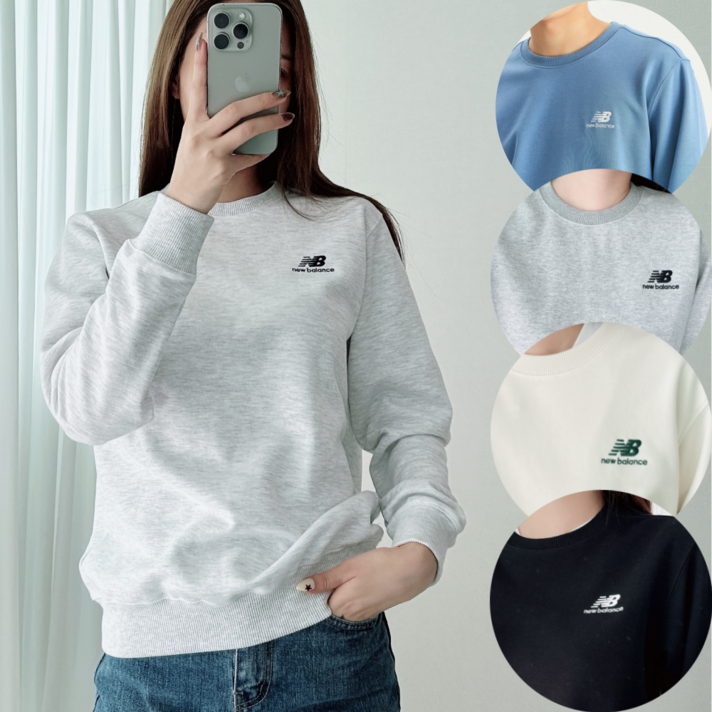 NEW BALANCE 맨투맨 기본 클래식 스탠다드 핏 스몰로고 긴팔티 커플 티셔츠 남자 남여공용 SG1111D3 SELBRANC의류보관파우치 NEW BALANCE 맨투맨 기본 클래식 스탠다드 핏 스몰로고 긴팔티 커플 티셔츠 남자 남여공용 SG1111D3 SELBRANC의류보관파우치
