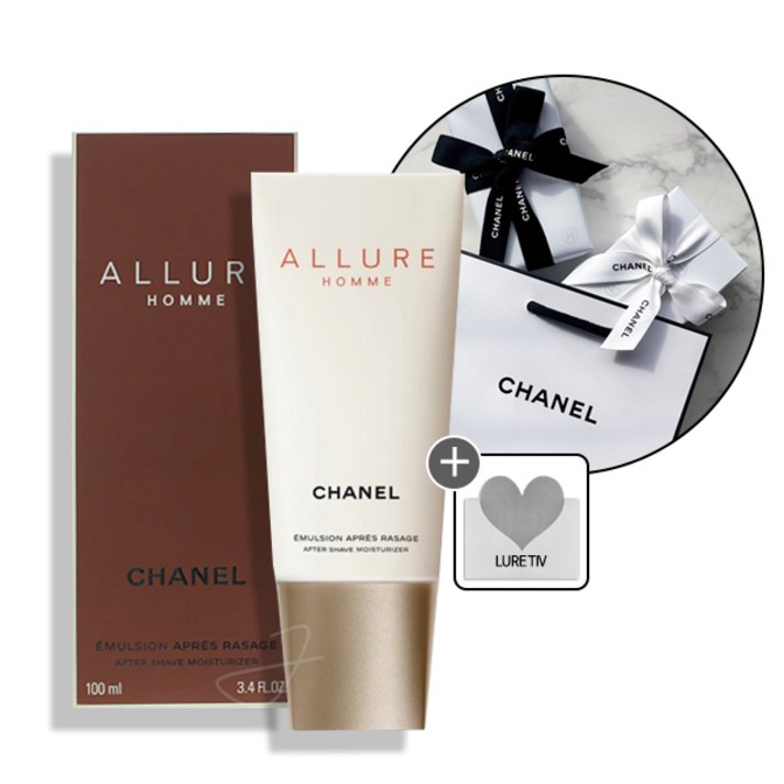 기프트리본포장세트 샤넬 남자 알뤼르 옴므 로션타입 애프터 쉐이브 모이스처라이저 100ml로샤쉐