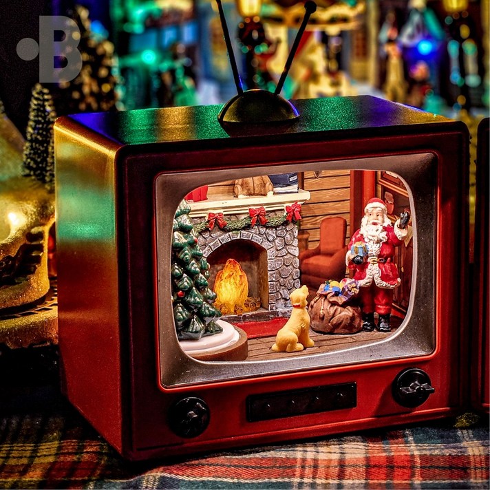 본디자인랩 크리스마스 오르골 자동 회전 티비 TV 무드등 코스트코 본디자인랩 크리스마스 오르골 자동 회전 티비 TV 무드등 코스트코