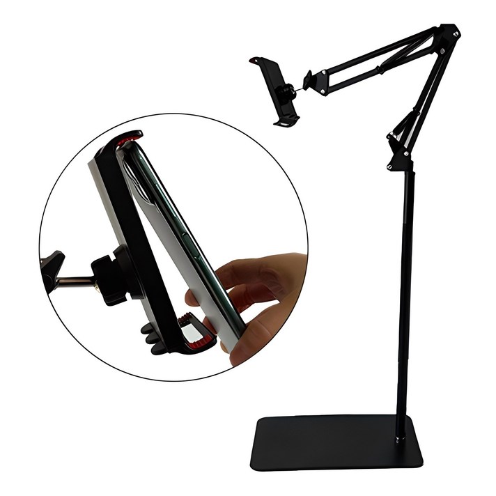 감성리빙 140cm 자바라 스탠드 탭 패드 태블릿 스마트폰 핸드폰 거치대 대형