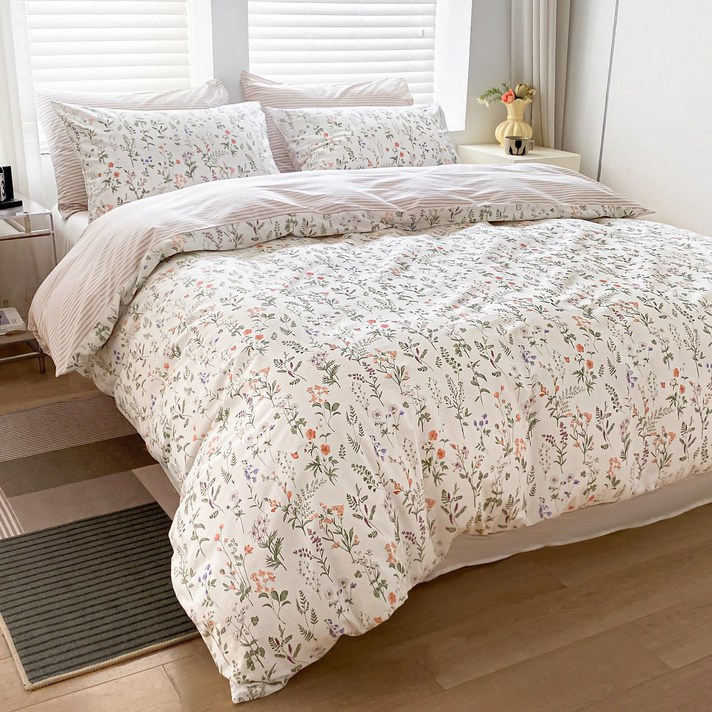 화사한 화원 순면 100 이불커버 단품 부드러운 침구 SSSDQ