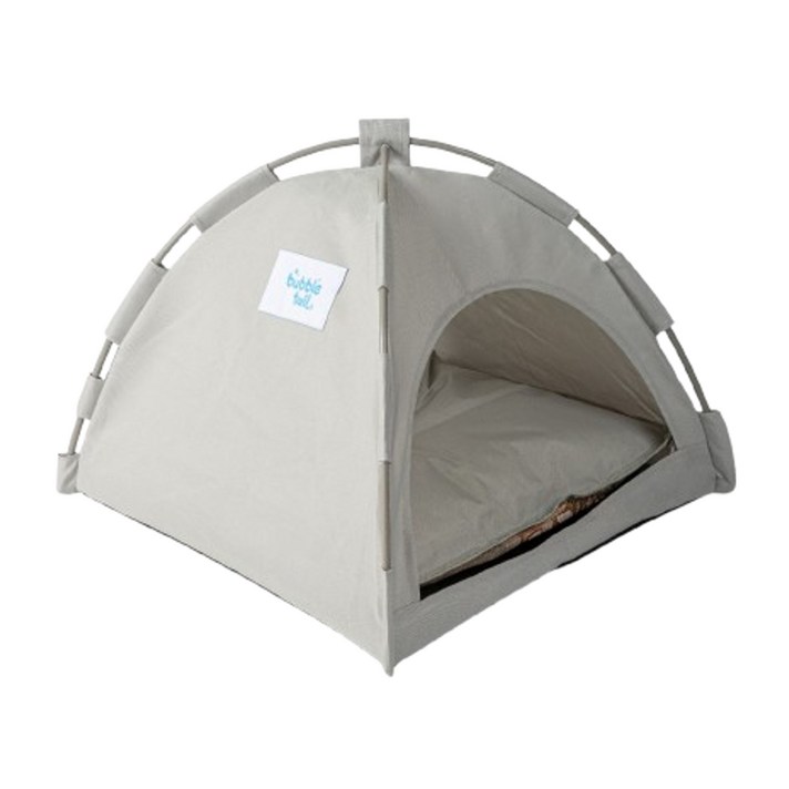 버블테일 여름 애견 텐트 하우스 강아지 고양이 반려동물 방석세트, 1개, 블루그레이