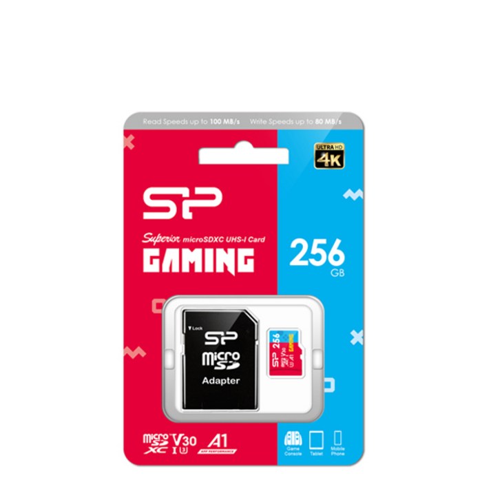 실리콘파워 MicroSD Superior Gaming C10 A1 V30 메모리카드, 256GB 20231025