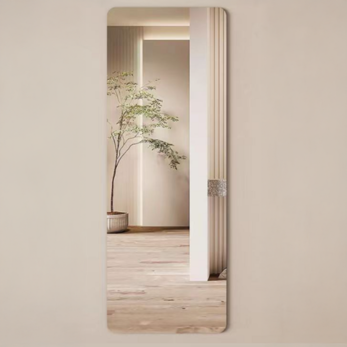 아크릴 부착 전신거울 라운드