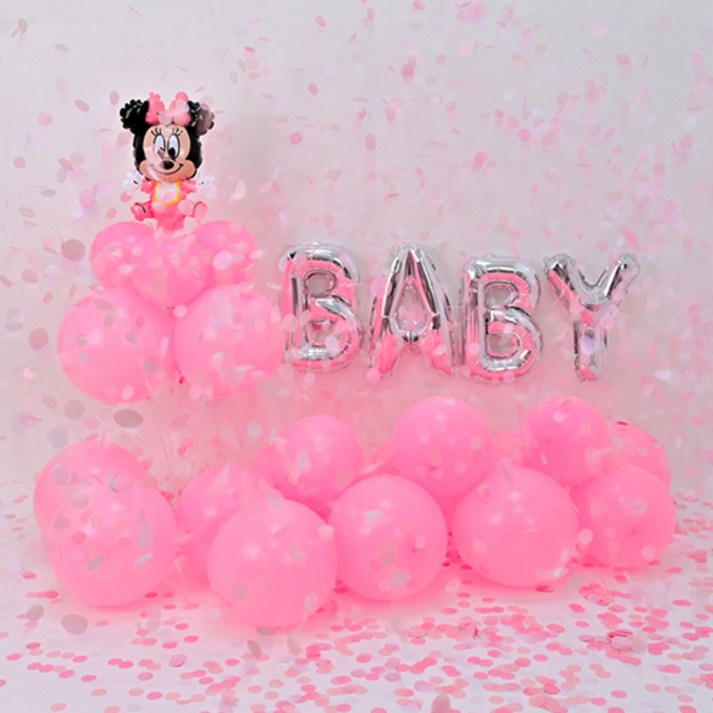 파티쇼 베이비 파티 풍선 세트, 미니마우스베이비, 1세트