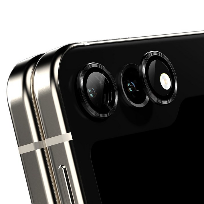 구스페리 메탈링 카메라 강화유리 액정 보호 필름 세트 블랙