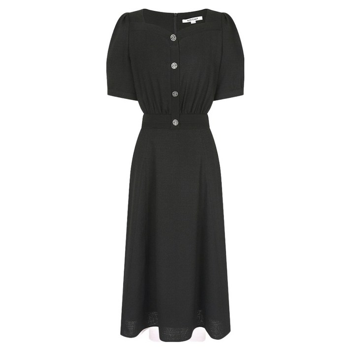 나이스클랍 퍼프 플레어 원피스