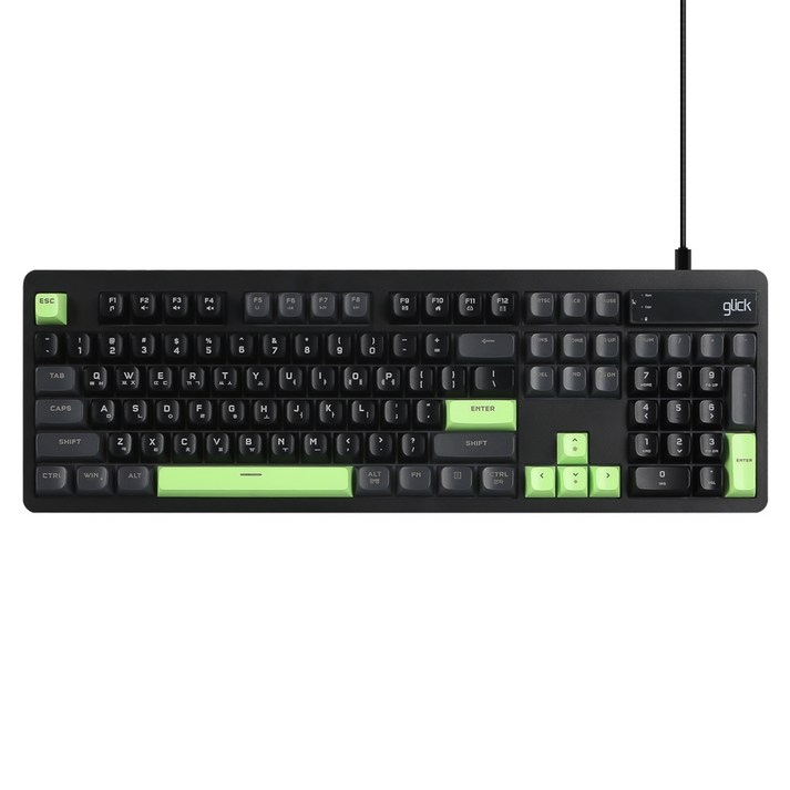 지클릭커 OFFICEPRO 사일런스 M RGB 무소음 유선 방수 키보드 104