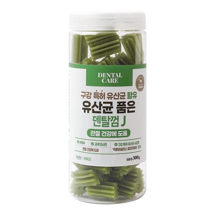 라피끄 강아지 유산균 품은 덴탈껌, 관절 건강, 300g, 1개