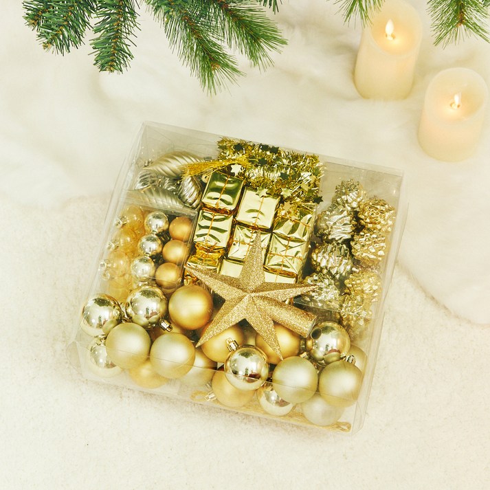 크리스마스 오너먼트 트리장식 올인원 풀세트 100P