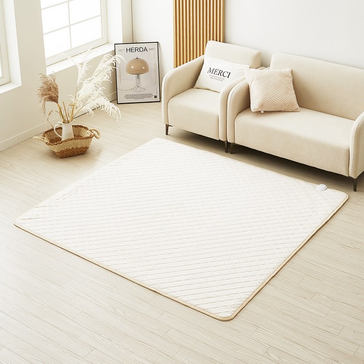 눕자 전기요장판 소프트극세사 카본 탄소매트 KK3636, 베이지, 라지킹180 x 200 cm