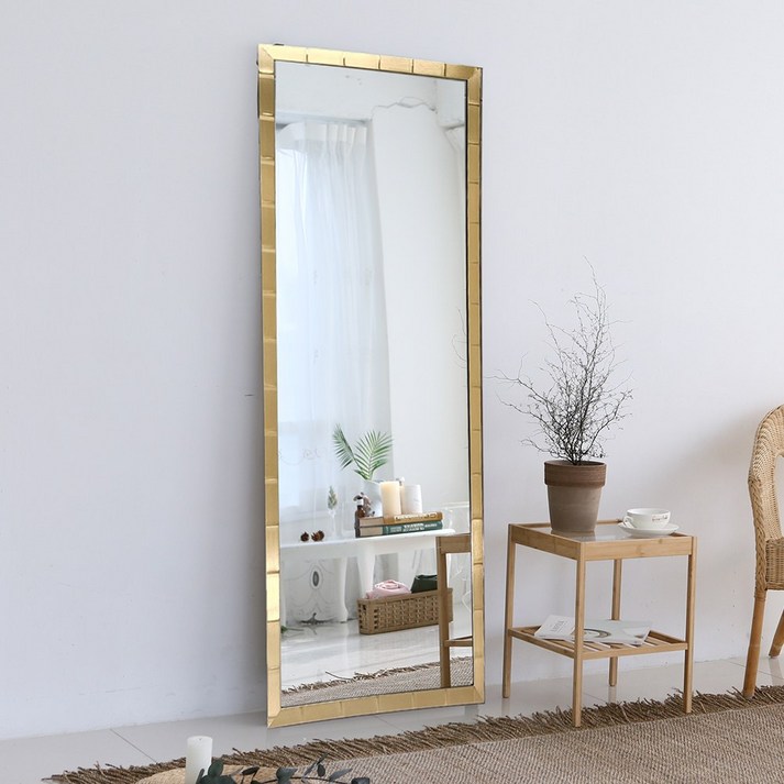 리츠데코 고급형 수지프레임A 액자형 전신거울 국내제작 370970 대형사이즈, 골드