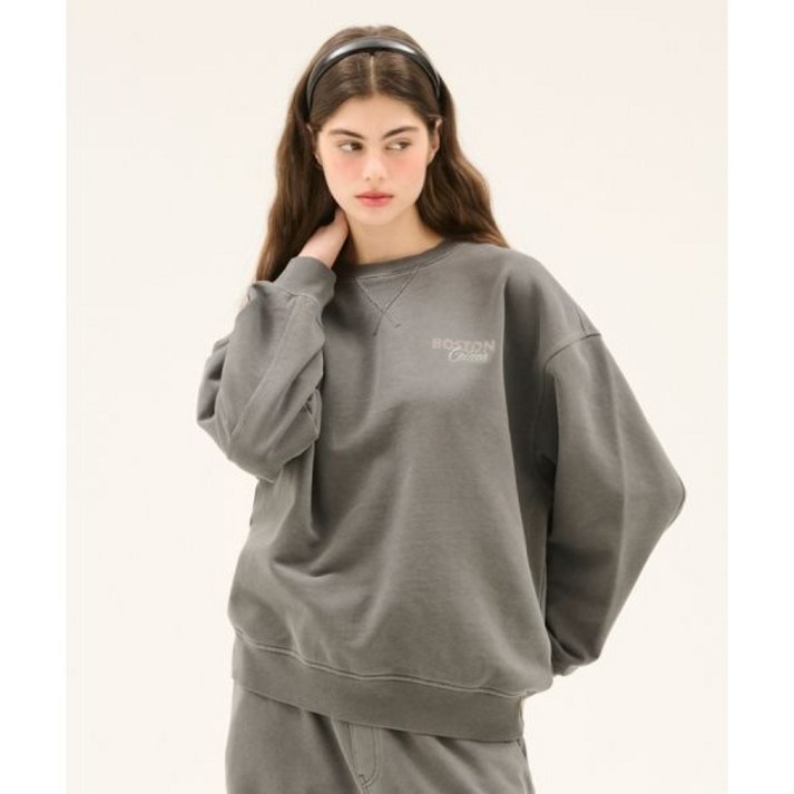 NC충장점 느바 남여공용 맨투맨 NBA BOS 피그먼트 다잉 맨투맨(N251TS121P) 다크 그레이