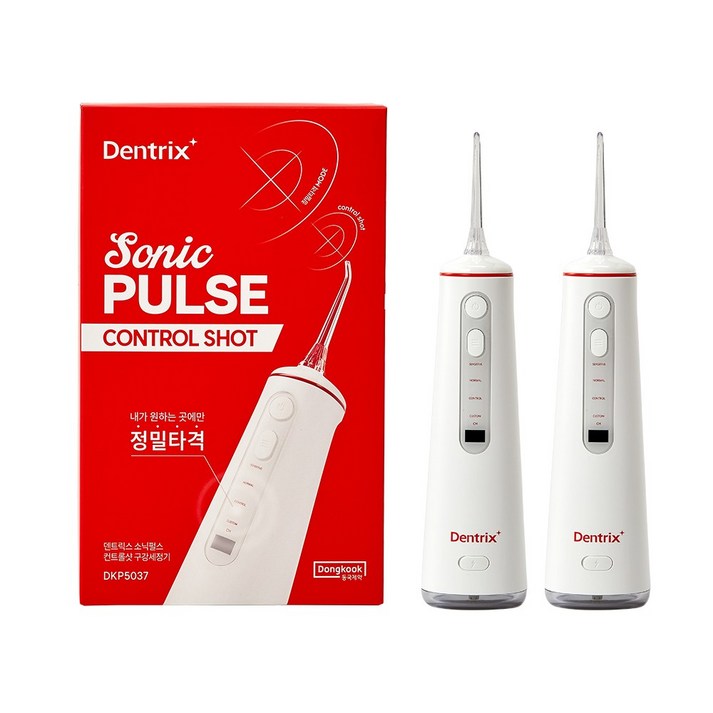 [오늘출발] [쇼핑백증정] 동국제약 구강세정기 리뉴얼 덴트릭스 소닉펄스 컨트롤 샷, 구강세정기 워터치실 치석제거 스켈링