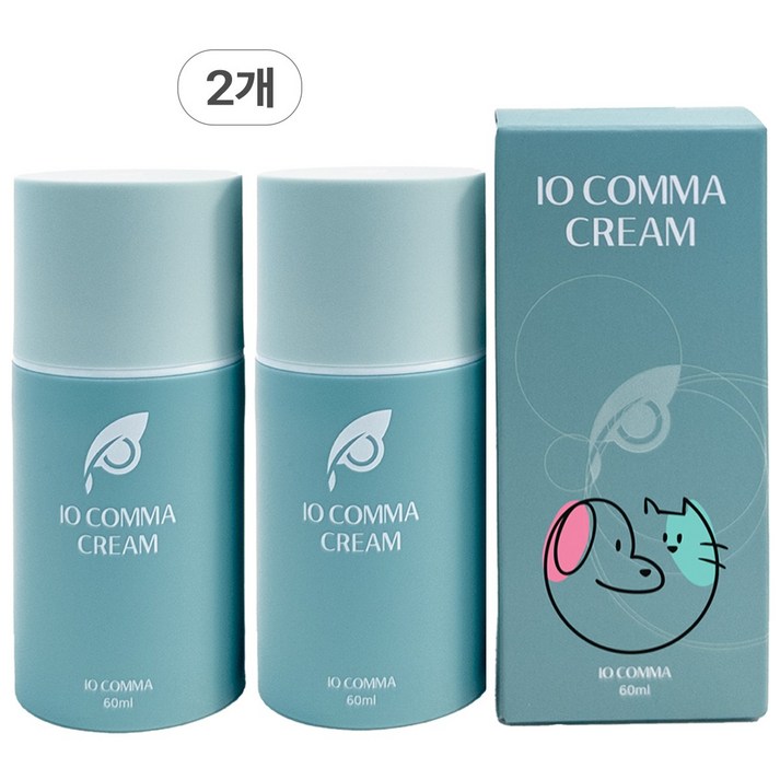 강아지 보습제 발바닥 코 피부 밤 습진 갈라짐 연고 크림 아이오콤마 PDRN, 2개, 60ml