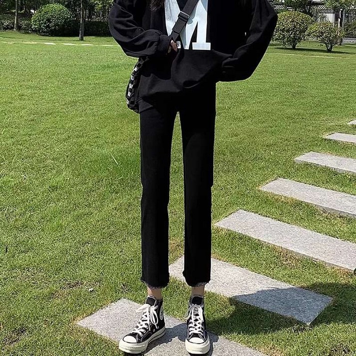 블랙 스트레이트 청바지32인치