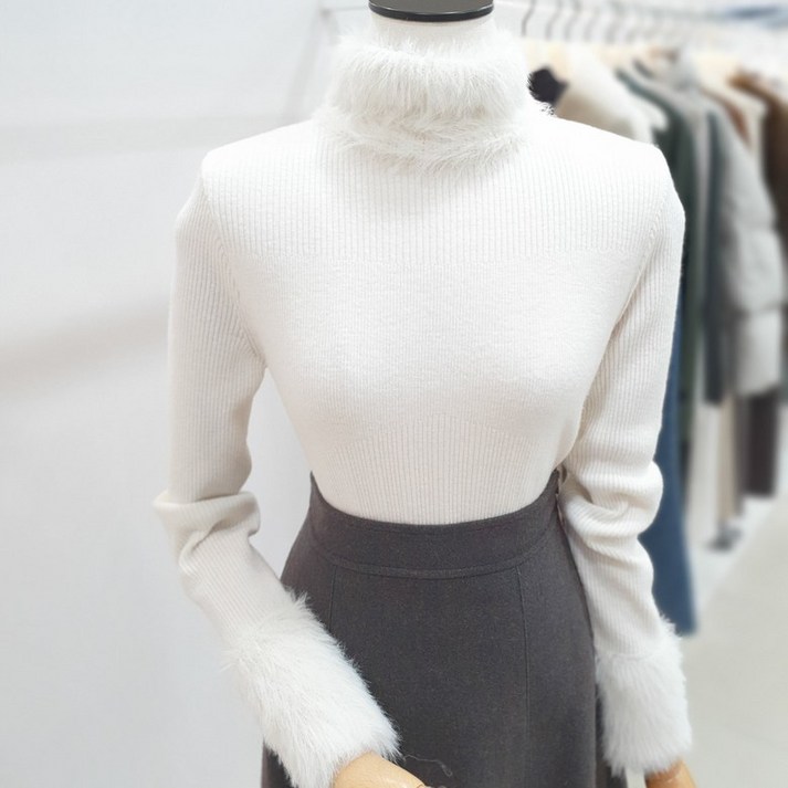 잇미샤 플러피 포인트  니트 풀오버 ITOCKPO110